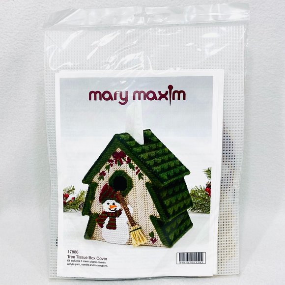 Mary Maxim Tree Tissue Box Cover Kit #17886 - New/Sealed - Picture 2 of 5